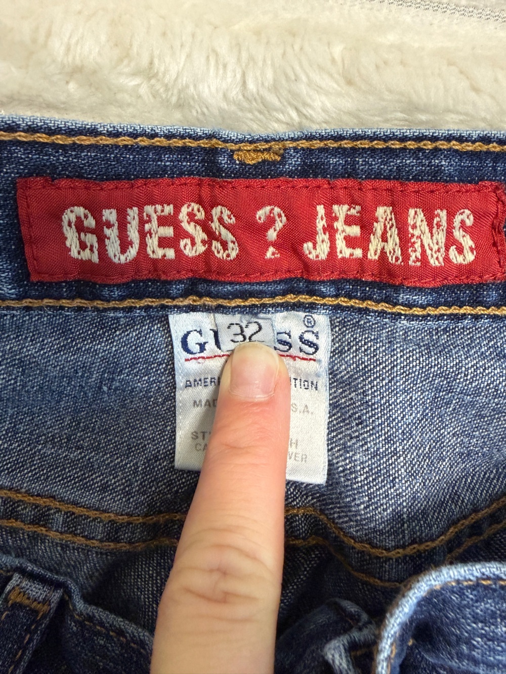 GUESS?: Women's Vintage Jeans, Classic Straight Blue Denim Size 32 - Picture 5 of 11
